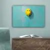 Ballon - Geel - Smiley canvas 2cm klein -sfeer4
