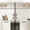 Muur - Wit - Bakstenen keuken achterwand 2 middel 871 -voor-na2_NL