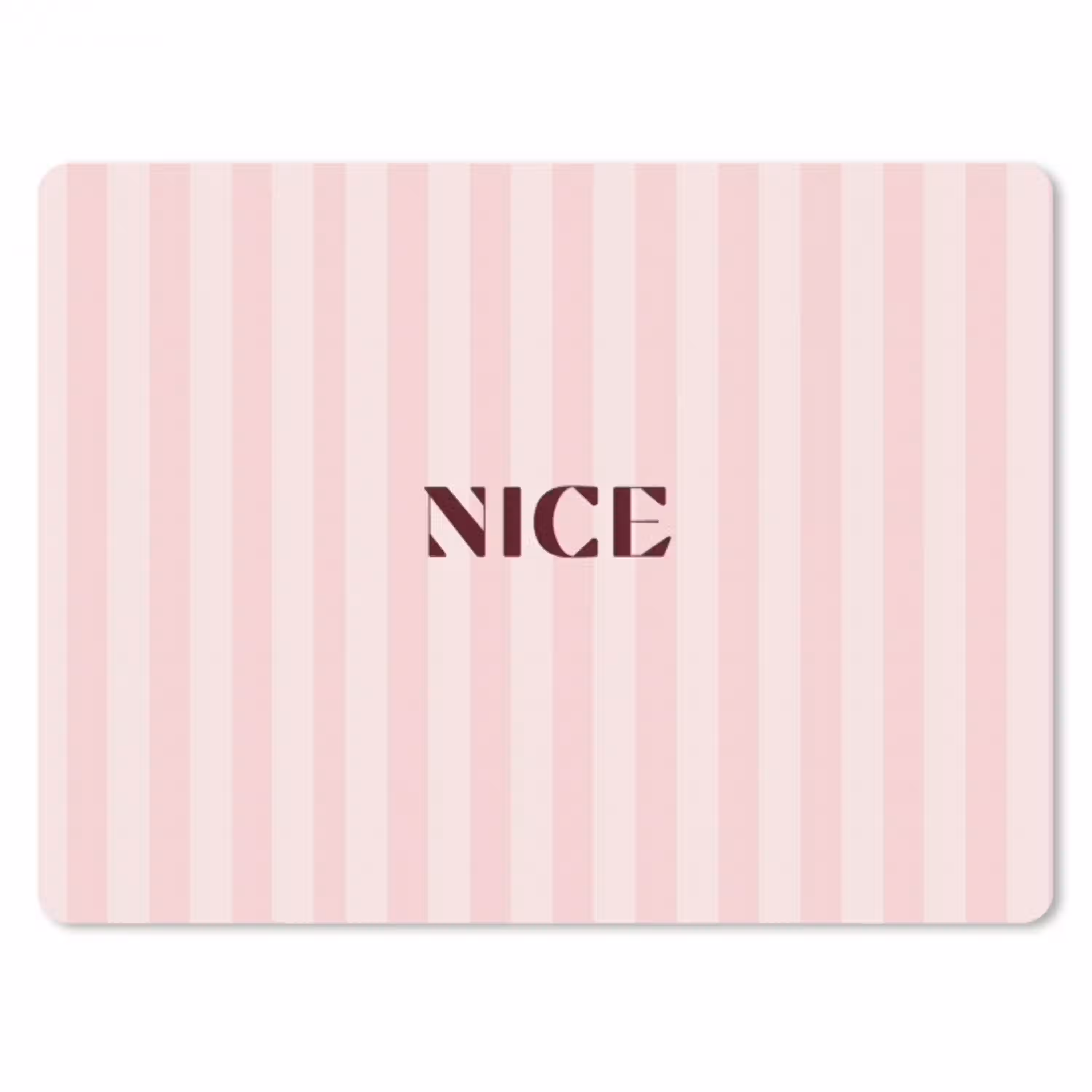 Nice - Strepen - Roze muismat rubber klein -3d