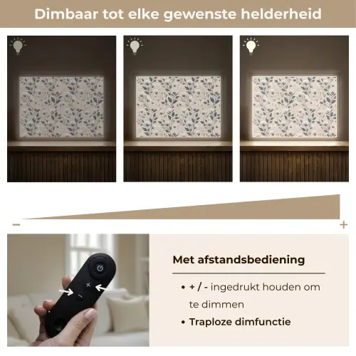 Klassiek - Botanisch - Kleurrijk Light Box met batterij (Wandlamp) middel 907 -USP_dimbaarNL