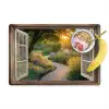 Doorkijk - Bloemen - Natuur - Zon - Pad Placemat vinyl groot -zzzproduct_Kitchenyeah-website