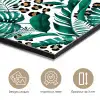Panterprint - Bladeren - Jungle aluminium wit klein -closeup_FR