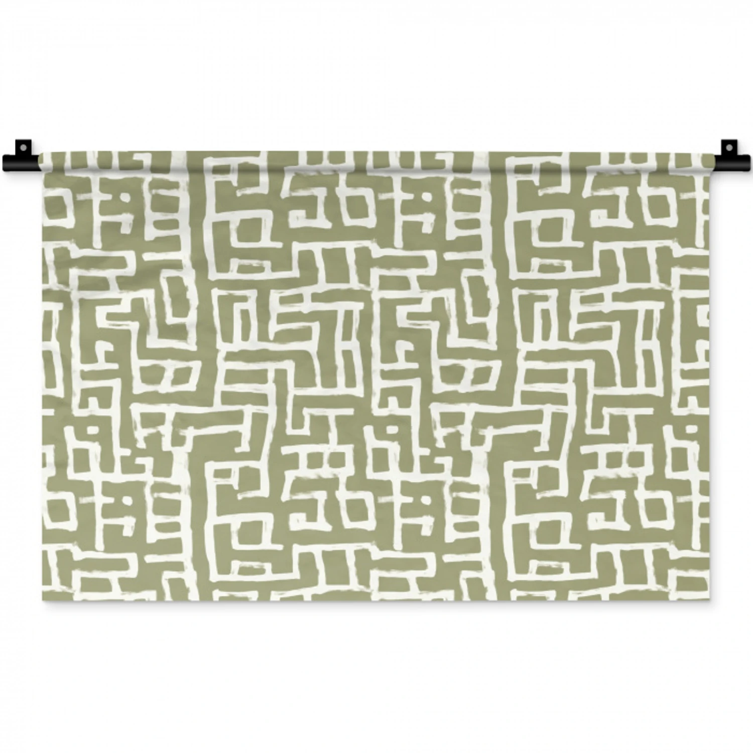 Grafisch - Patroon - Groen Wandkleed katoen klein 269 -zz3d