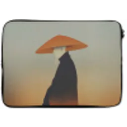 Minimalistisch - Silhouet - Oranje laptophoes neopreen klein -zkaufland3dotto