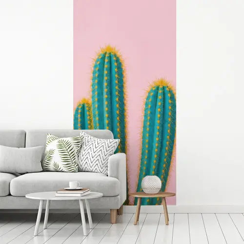 Cactussen - Modern - Pastel fotobehang vinyl groot -woonkamer
