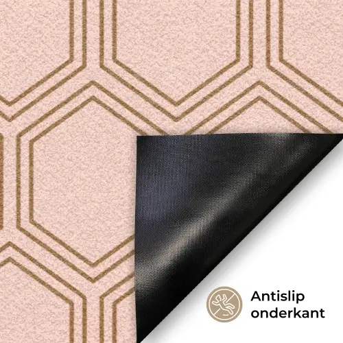 Lichtroze - Patroon - Symmetrisch Deurmat klein 898 -antislip_NL