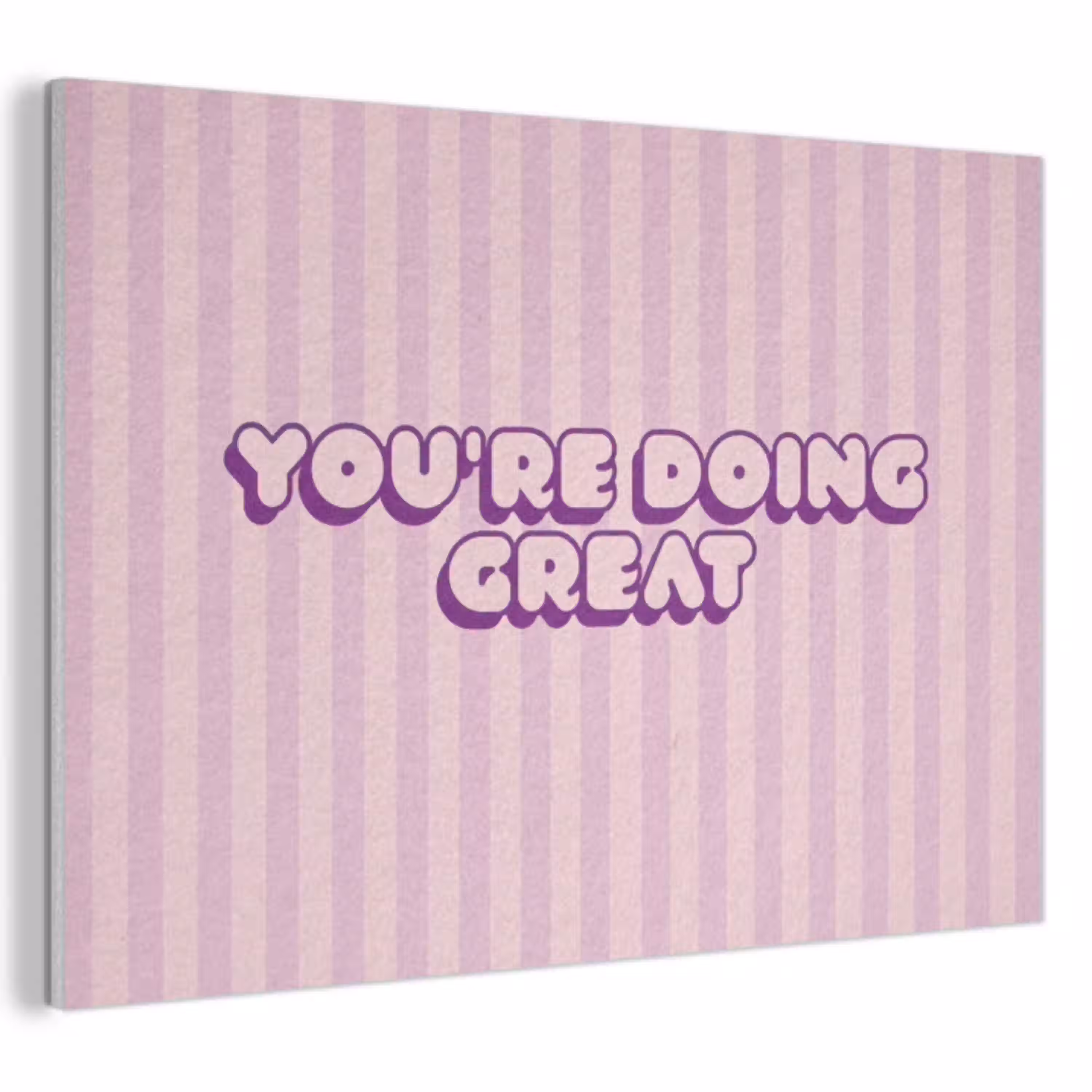 Paars - Strepen - You're doing great - Schaduw PET vilt klein -3d