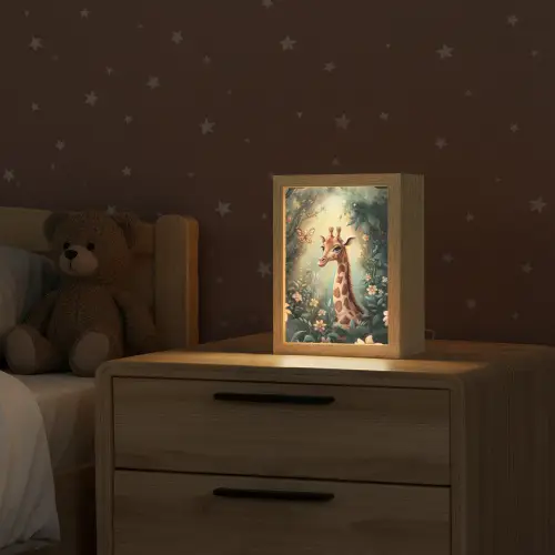 Giraffe - Jungle - Bloemen Light Box met kabel klein -sfeer1_kind