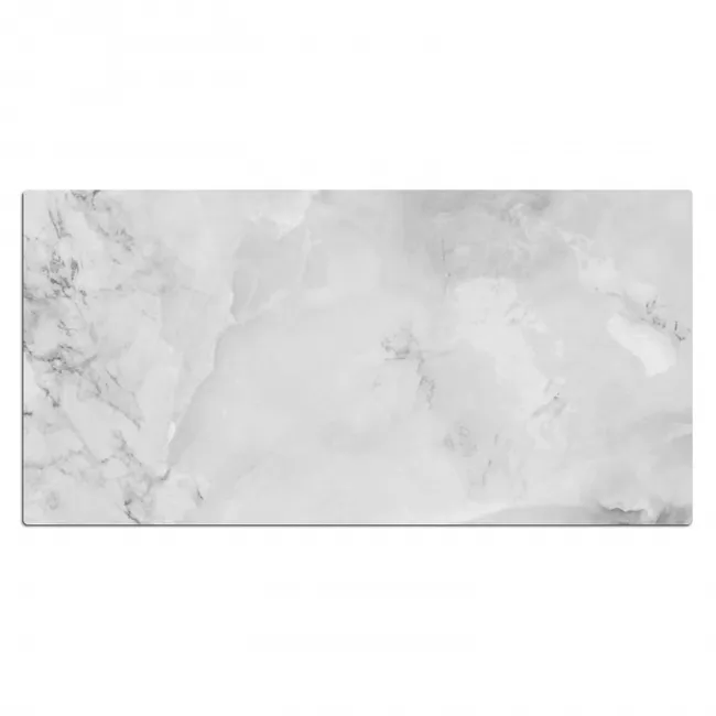 Marmer - Steen - Wit - Grijs - Marmerlook Muismat XXL klein -3d_leeg
