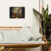 Uil - Vogel - Bloemen - Planten - Botanisch tuinposter los doek klein -sfeer7