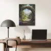 Doorkijk - Rozenboog - Uitzicht - Landschap - Bloemen PET vilt klein -sfeer5