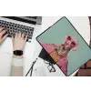 Hond - Overhemd - Bloemen - Bril laptophoes neopreen klein -bureau