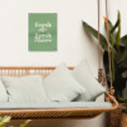 Tekst - Groen - Sierlijk - Letters tuinposter los doek klein -sfeer7