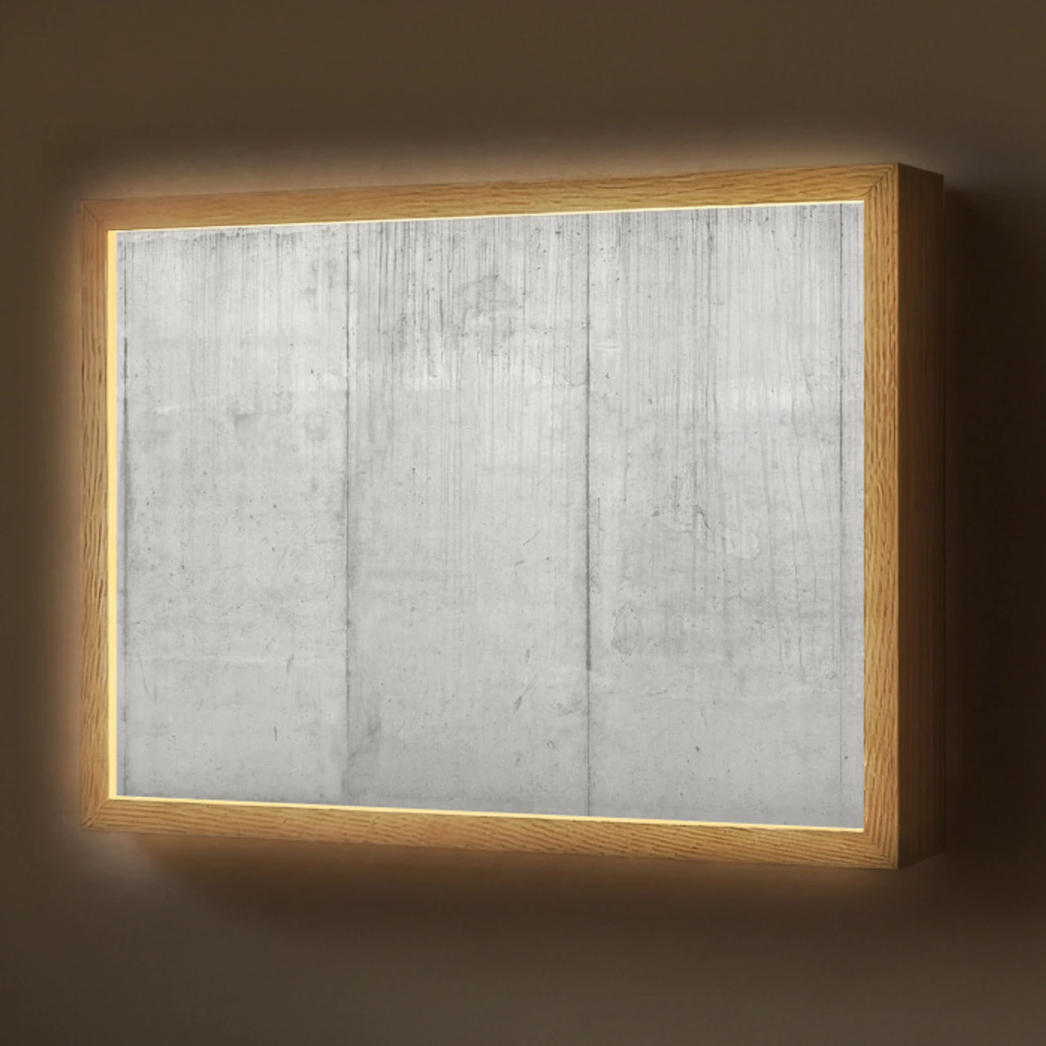 Grijs - Betonlook - Industrieel Light Box met batterij (Wandlamp) middel -z3d_website
