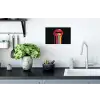 Lippen - Kleuren - Zwart Muursticker klein -keuken