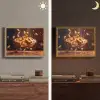 Appel - Taart - Warm - Eten Light Box met batterij (Wandlamp) middel -sfeer3
