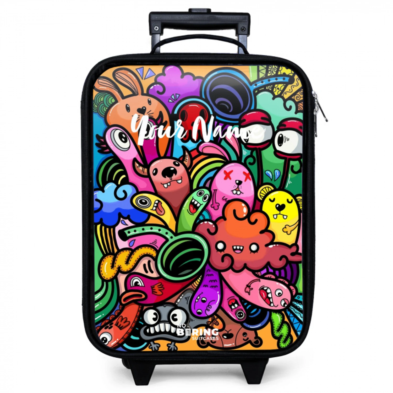 Vrolijke monsterchaos Kinderkoffer - Zwart klein -zzz_website3d