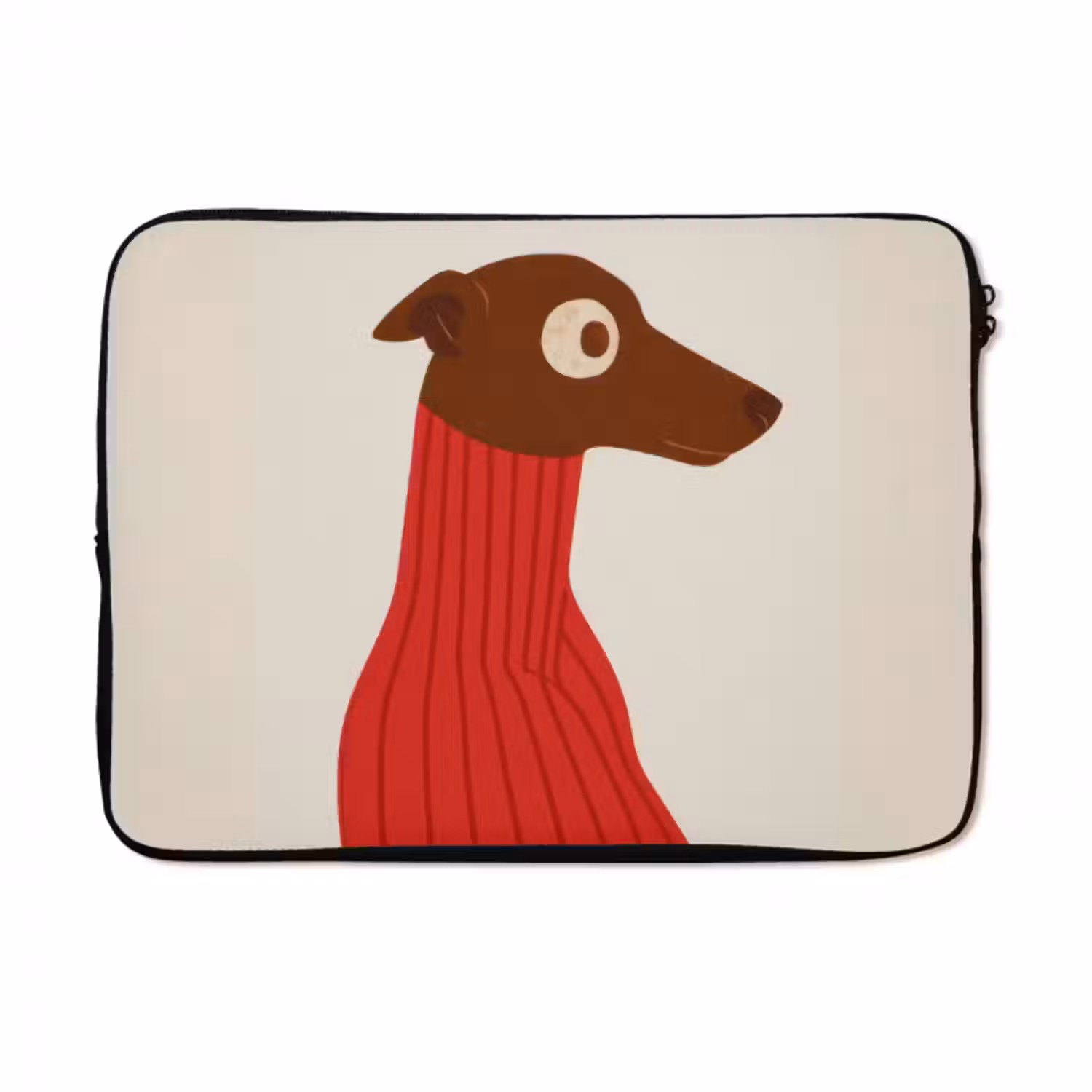 Laptop hülle - Silhouette - Hund - Pullover - Rot