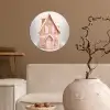 Huisje - Suiker - Pastel Wandcirkel behangsticker klein -sfeer1