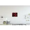 Rood - Fruit - Kersen textielposter latten blank klein -kinderkamer
