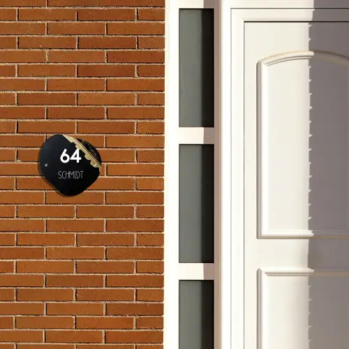 Gouden hoek - Modern Naambord Organisch middel -sfeer3
