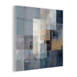Rechthoeken - Abstract - Blauw plexiglas 5mm klein -z3d