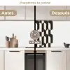 Bogen - Tegels - Marmer - Zwart - Wit keuken achterwand 2 middel 865 -voor-na2_ES