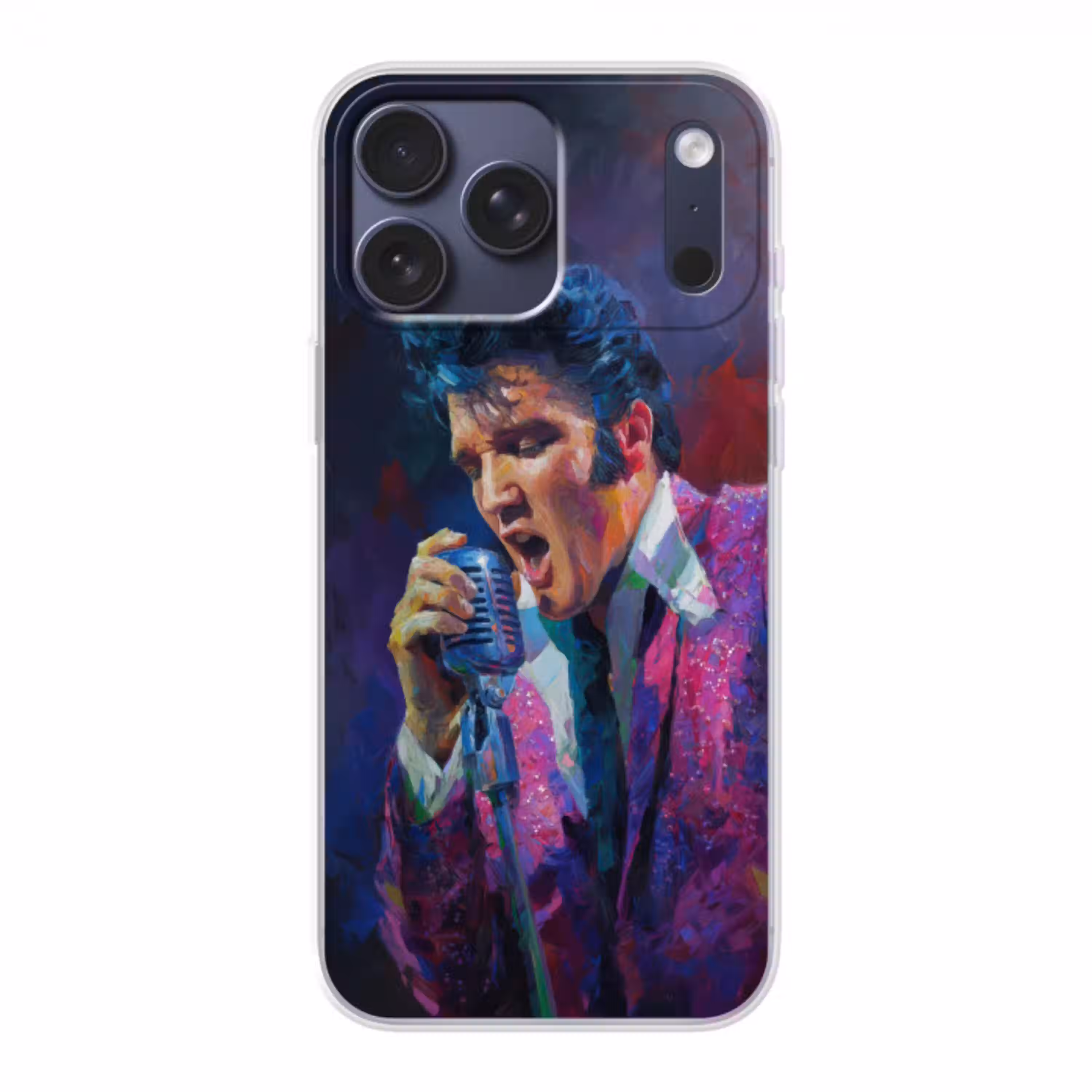Expressief - Microfoon - Paars Telefoonhoesje iPhone 17 Pro Max klein -3d