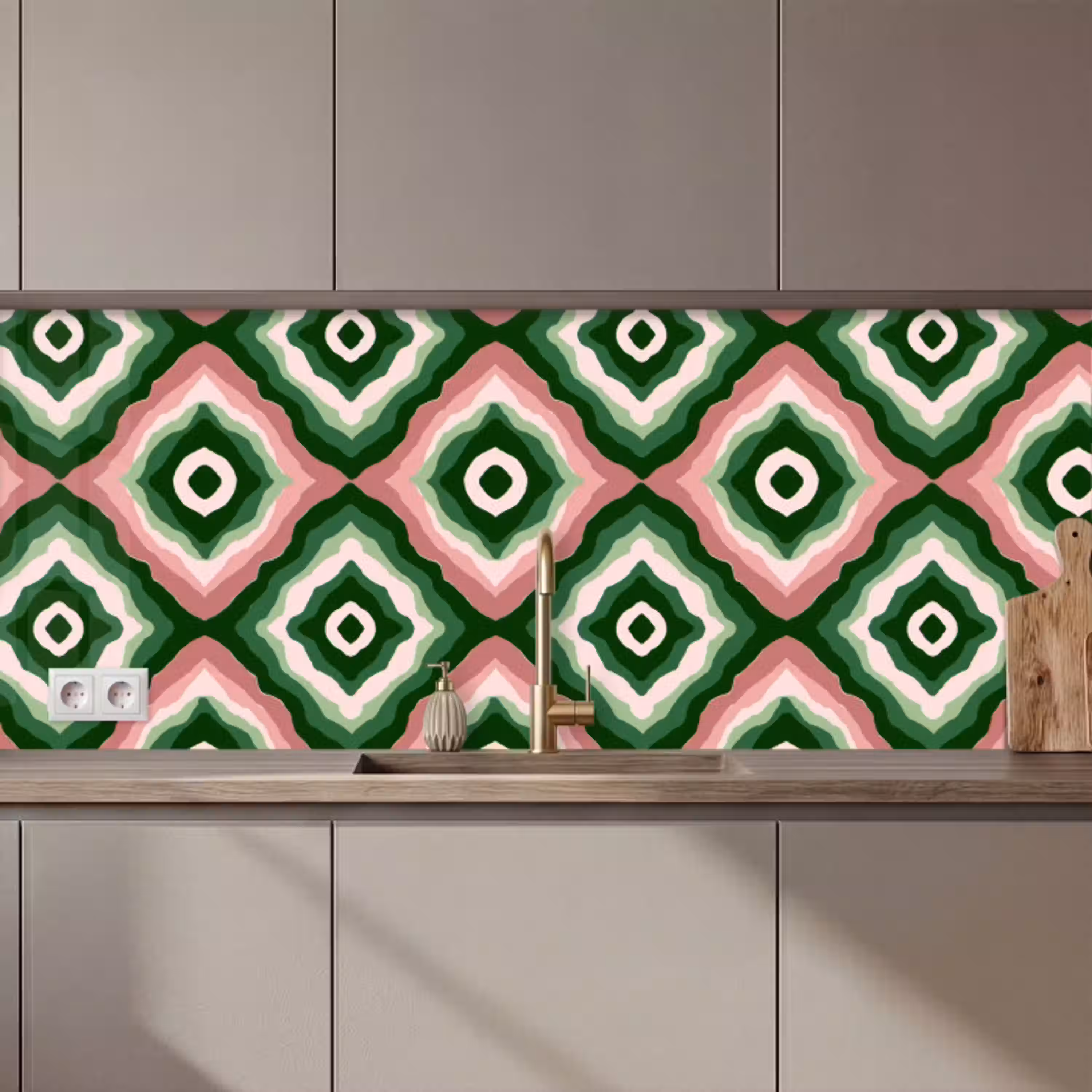 Ontwerp - Organisch - Kleurrijk keuken achterwand 2 middel 871 zz_3dshopping