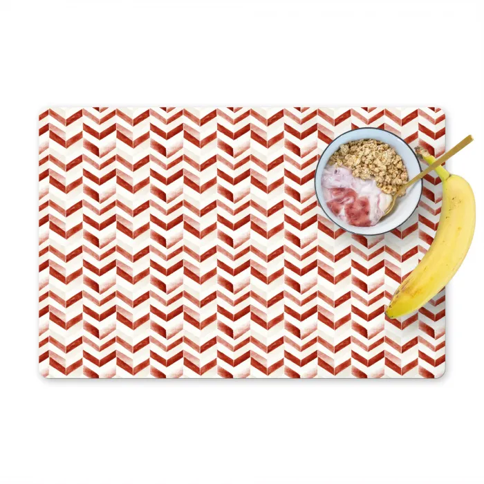Strepen - Rood - Wit - Patroon Placemat vinyl groot 368 -zzzproduct_Kitchenyeah-website