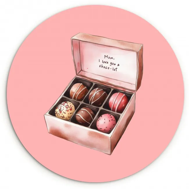 Runde Bilder - Schachtel - Bonbons - Liebevoll - Text