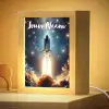 Ruimtevaart - Raket - Space - Sterren Light Box met kabel (Kinderlampje) klein -zzzz_3d_website