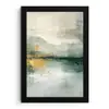Groen - Modern - Abstract - Goud fotolijst zwart zonder passe partout klein -3d
