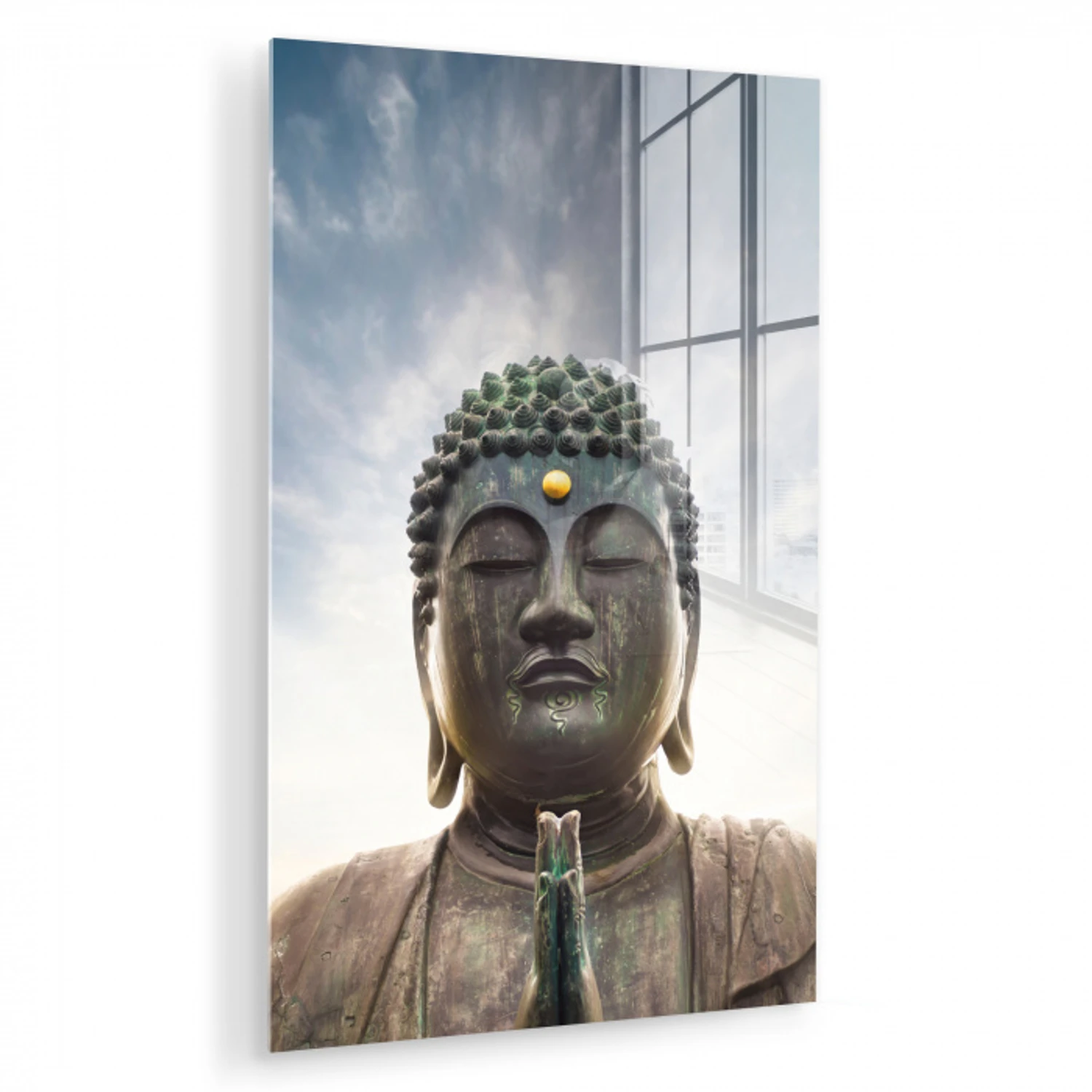 Boeddha hoofd - Buddha - Lucht - Spiritueel - Meditatie plexiglas 5mm klein -zzzproduct_nieuw