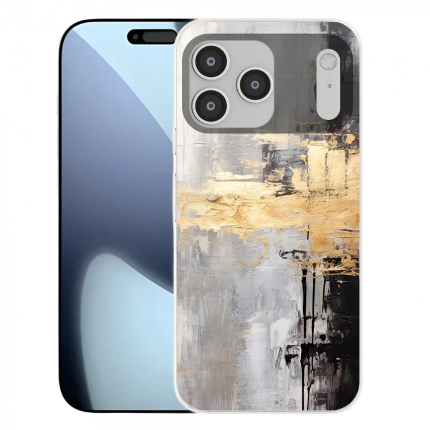 Goud - Luxe - Acryl - Kunst Telefoonhoesje iPhone 17 Pro Max klein -3d