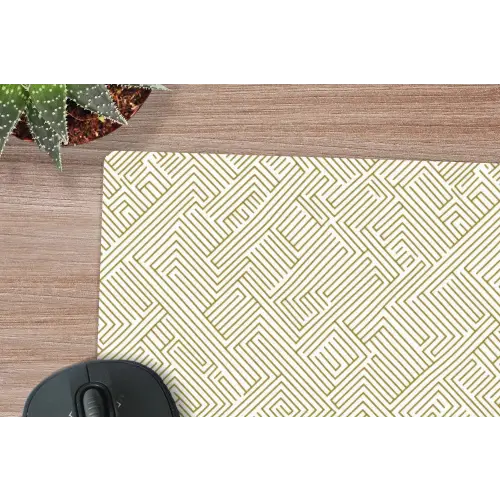 Geometrisch - Lijnen - Groen muismat rubber klein 262 -closeup