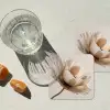 Bloem - Beige - Crème onderzetter kurk middel -sfeer4