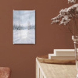 Bospad - Dennen - Sneeuw - Winter - Rustgevend plexiglas 5mm klein -sfeer5