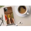 Pollepel - Kruiden - Eten - Specerijen - Tafel Hoesje iPhone 12 Pro met koord klein -oordop