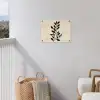 Minimalistisch - Tak - Bladeren - Zwart tuinposter los doek klein -sfeer8