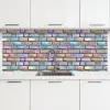 Stenen - Regenboog - Metallic keuken achterwand 2 middel 871 -3d