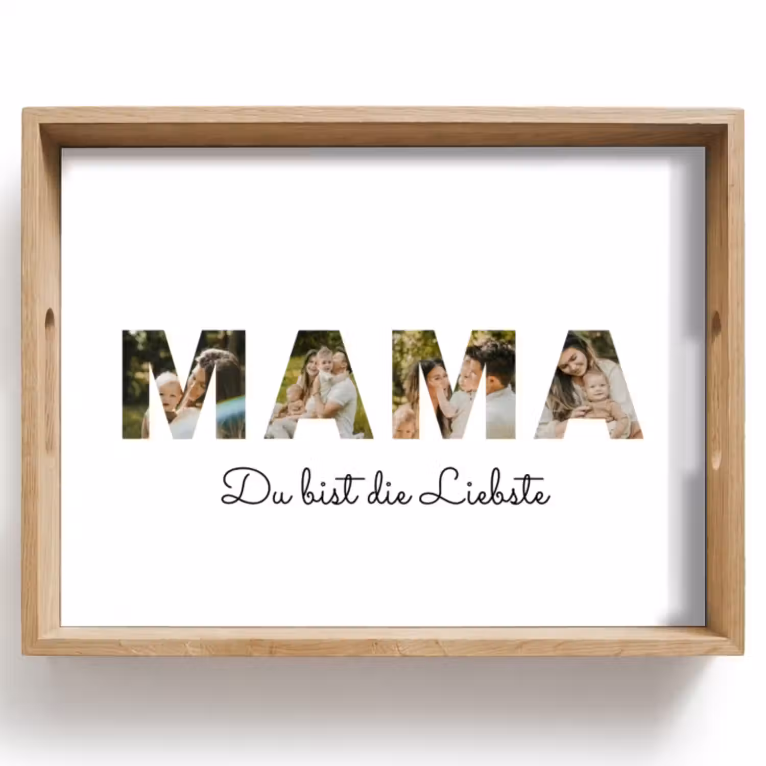 Personalisierte Tablett - Mutti - Buchstaben-Collage