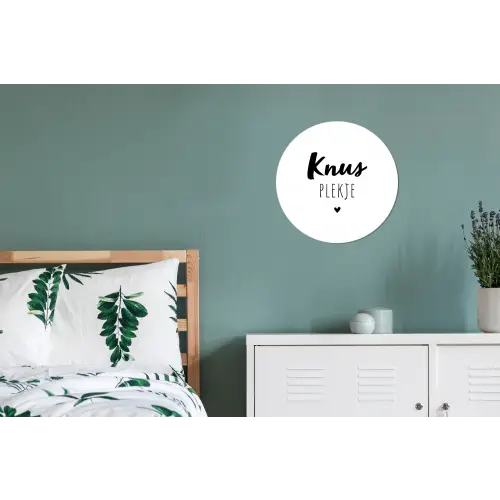 Quotes - Knus plekje - Tuin - Tekst Wandcirkel aluminium klein -slaapkamer