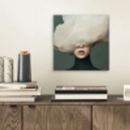 Hoed - Vrouw - Beige aluminium wit klein -sfeer1