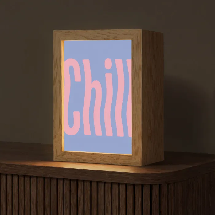 Chill - Roze - Blauw - Golvend Light Box met kabel (Tafellamp) klein -z3d_website