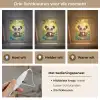 Panda - Cartoon - Bamboebos - Zwart Light Box met kabel klein -USP_lichtkleurNL