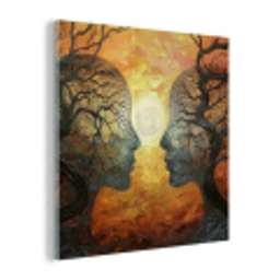 Bomen - Gezichten - Zon - Kunst plexiglas 5mm klein -z3d