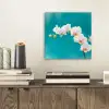Orchidee - Bloemen - Plant - Wit - Paars aluminium wit klein -sfeer1