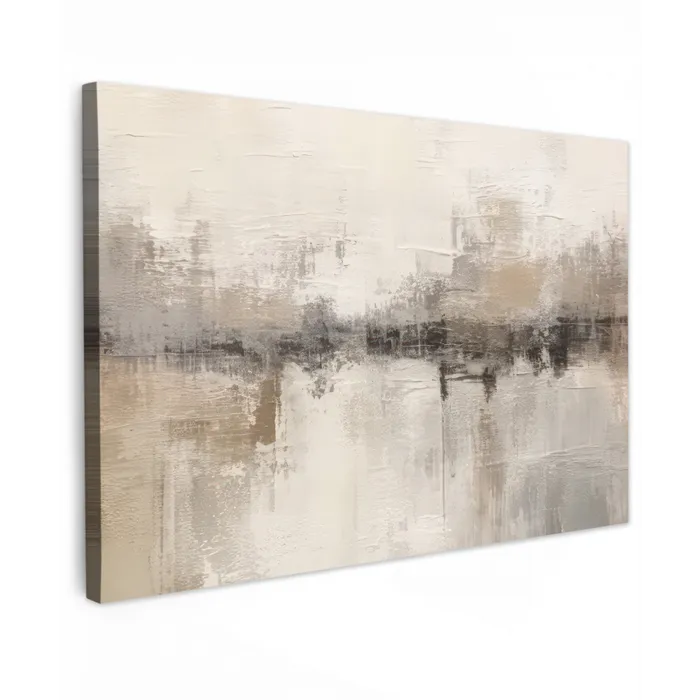 Moderne kunst - Abstract - Beige canvas 2cm klein -z3d
