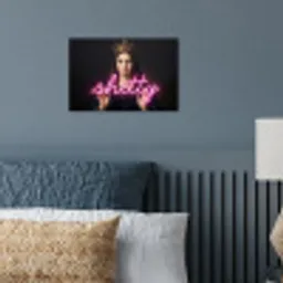 Ironisch - Tekst - Neon poster papier klein -sfeer2